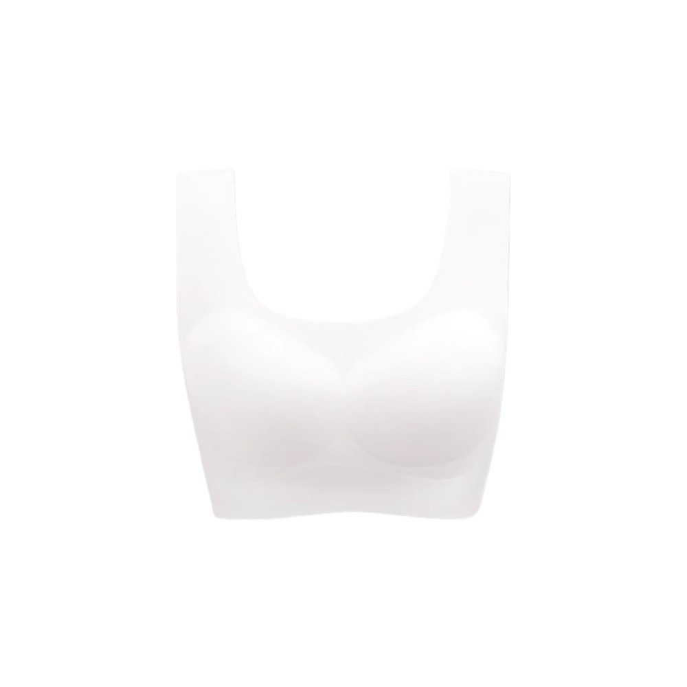 Wirefree Bra Comfort - 快適な着心地で体にフィットする、使い捨てタイプのショック吸収ワイヤレスシームレスブラレット。アイスシルク素材で、ヨガにも最適。
