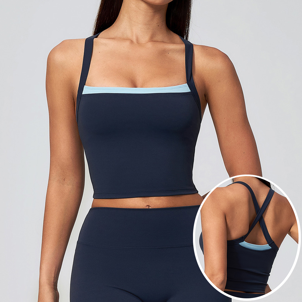女性用クロスバックヨガタンクトップ、プッシュアップスポーツブ - Minimizer Bra Women のレビューと価格